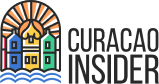 Zu sehen ist das Logo des Curaçao Insiders. Auf der linken Seite sieht man typisch bunte Gebäude. Auf der rechten Seite ist der Schriftzug "Curaçao Insider" zu sehen.