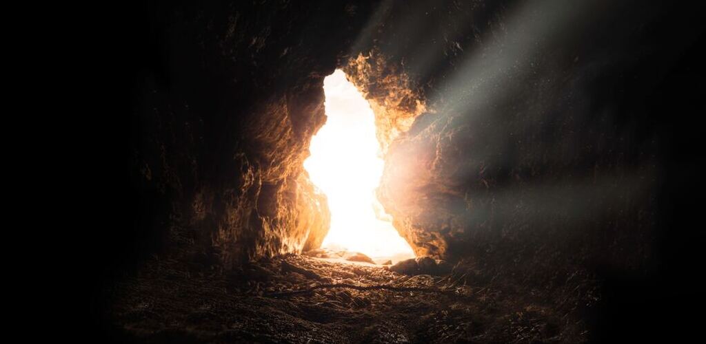 Symbolic Image “Hato Caves in Curaçao”: Light Streams into the Caves Through a Small Opening.